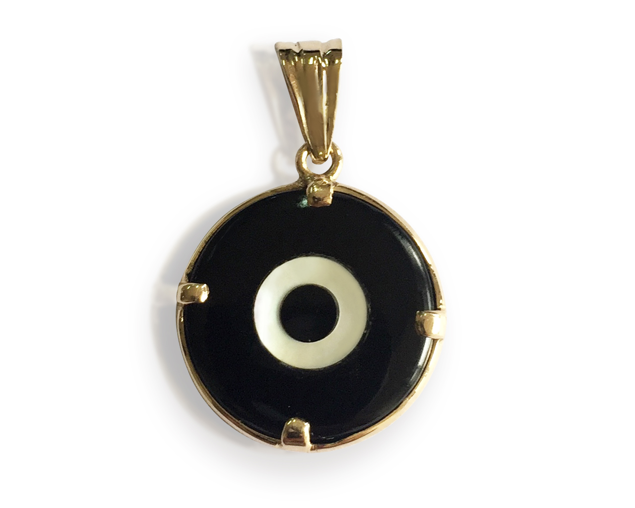 Evil eye pendant for Men in gold